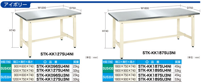 国産】ステンレス製作業台・テーブルを特価販売 サイズ変更可能 送料